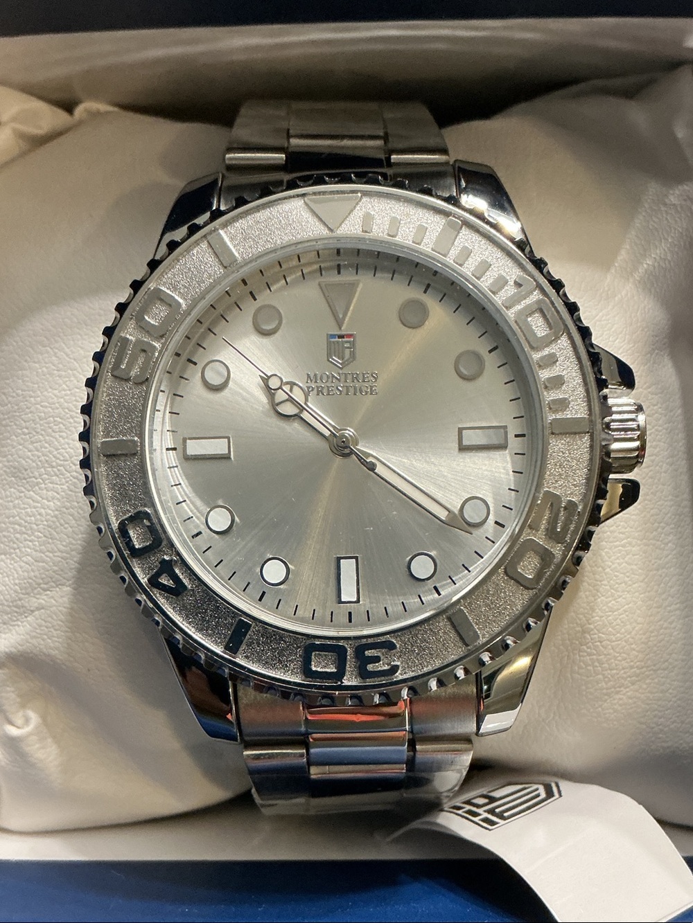 Montres Prestige Silver Stainless Steel Dive Watch(0266)